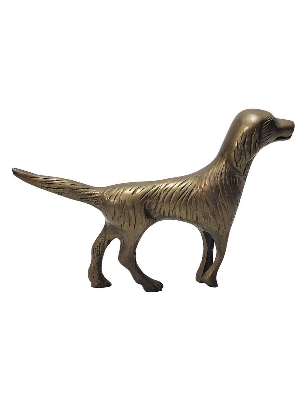 Vintage Brass English Bulldog & Pointer Hunting Dog Figurine Set - Picture 13 of 16